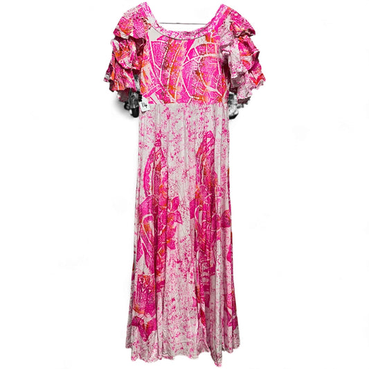 Hand-Painted Triple-Flare Sleeved Dress