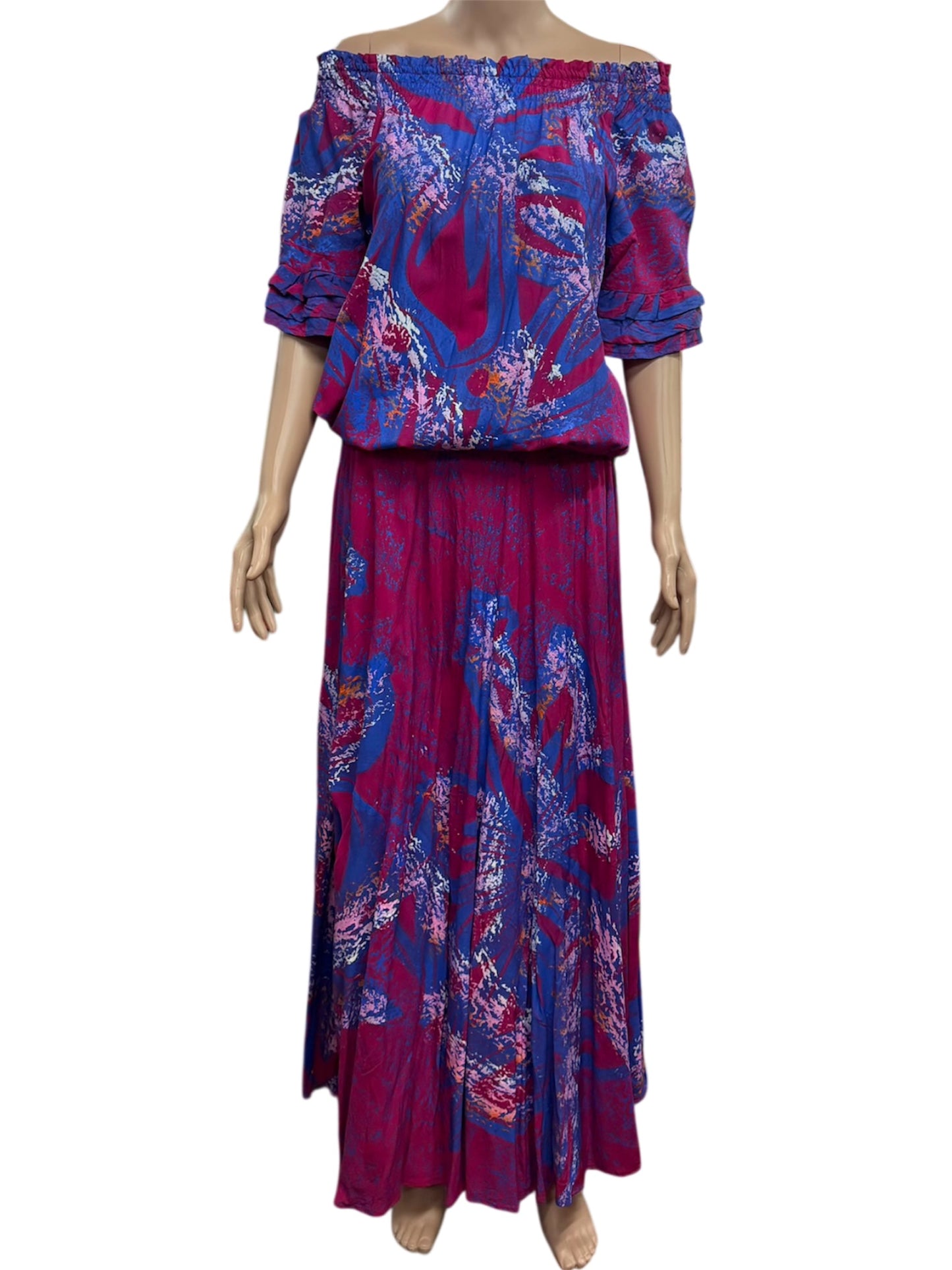 (Size 12) Hand-Painted Waist-band Dress