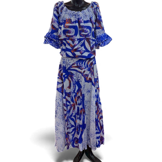 (Size 20) Hand-Painted Waist-band Dress