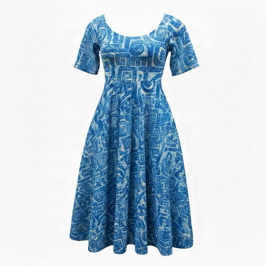 (Size 10) Hand-Painted A-Line Dress