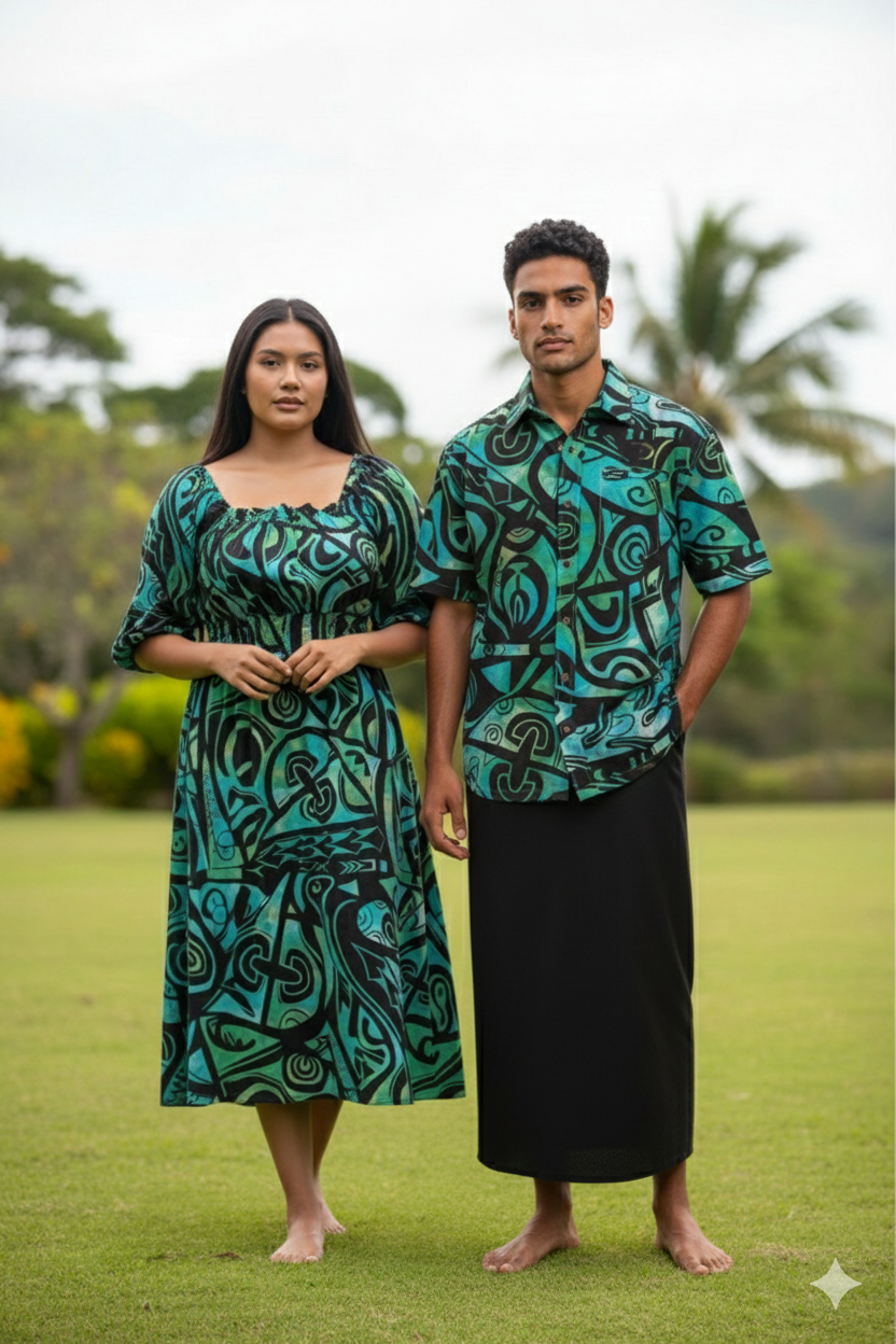 Teal Lagoon Midi Dress