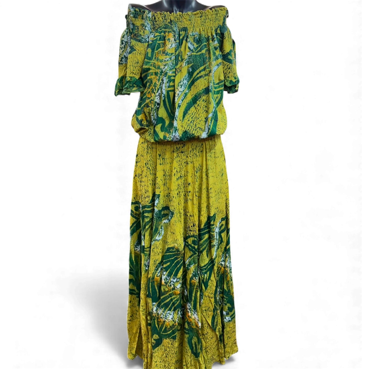 (Size 14) Hand-Painted Waist-band Dress