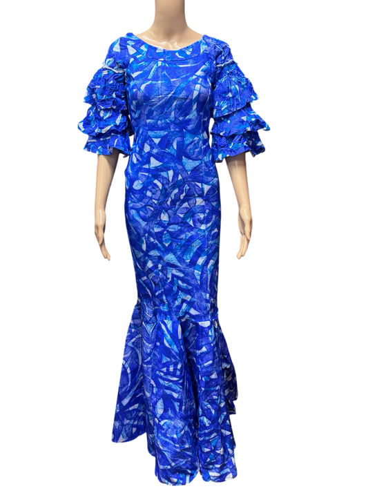 (Size 10) Mermaid Hand-painted Dress