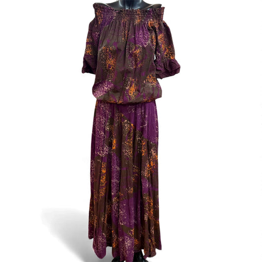 (Size 14) Hand-Painted Waist-band Dress