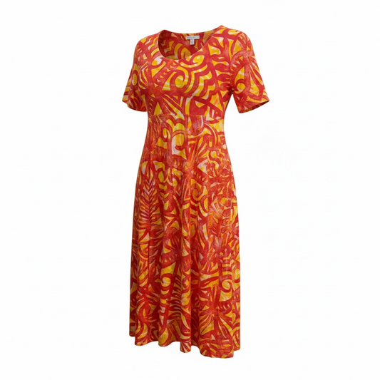 (Size 16) Hand-Painted A-Line Dress