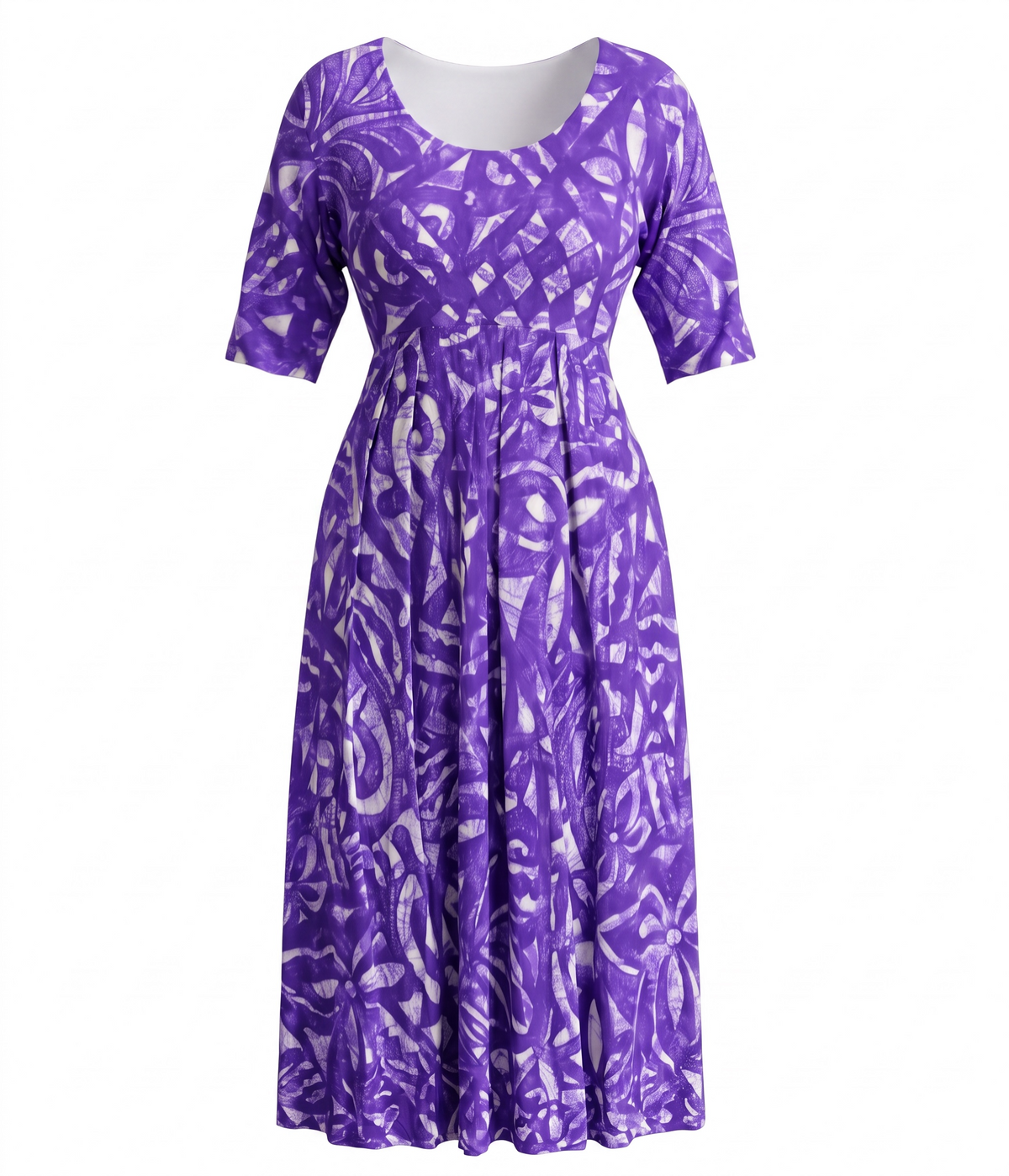 (Size 18) Hand-Painted A-Line Dress