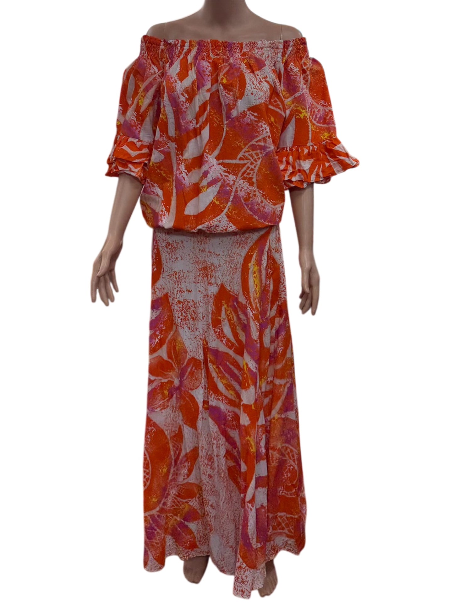 (Size 20) Hand-Painted Waist-band Dress
