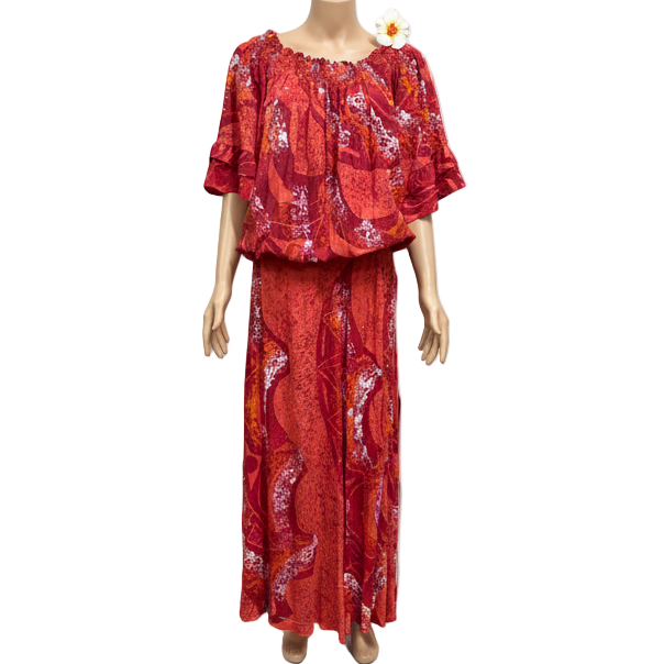 (Size 22) Hand-Painted Waist-band Dress