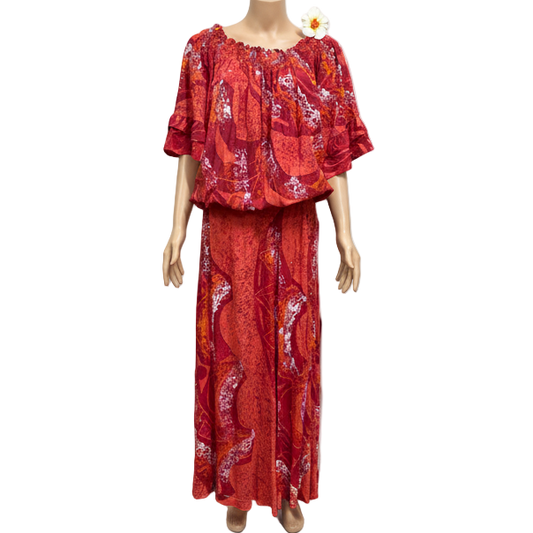 (Size 22) Hand-Painted Waist-band Dress