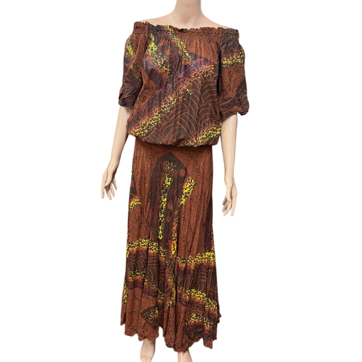 (Size 18) Hand-Painted Waist-band Dress