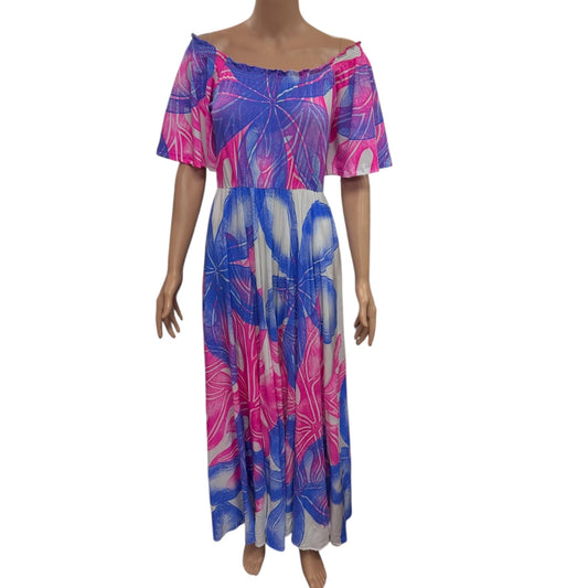 (Size 16) Hand-painted Petal Sleeves Dress