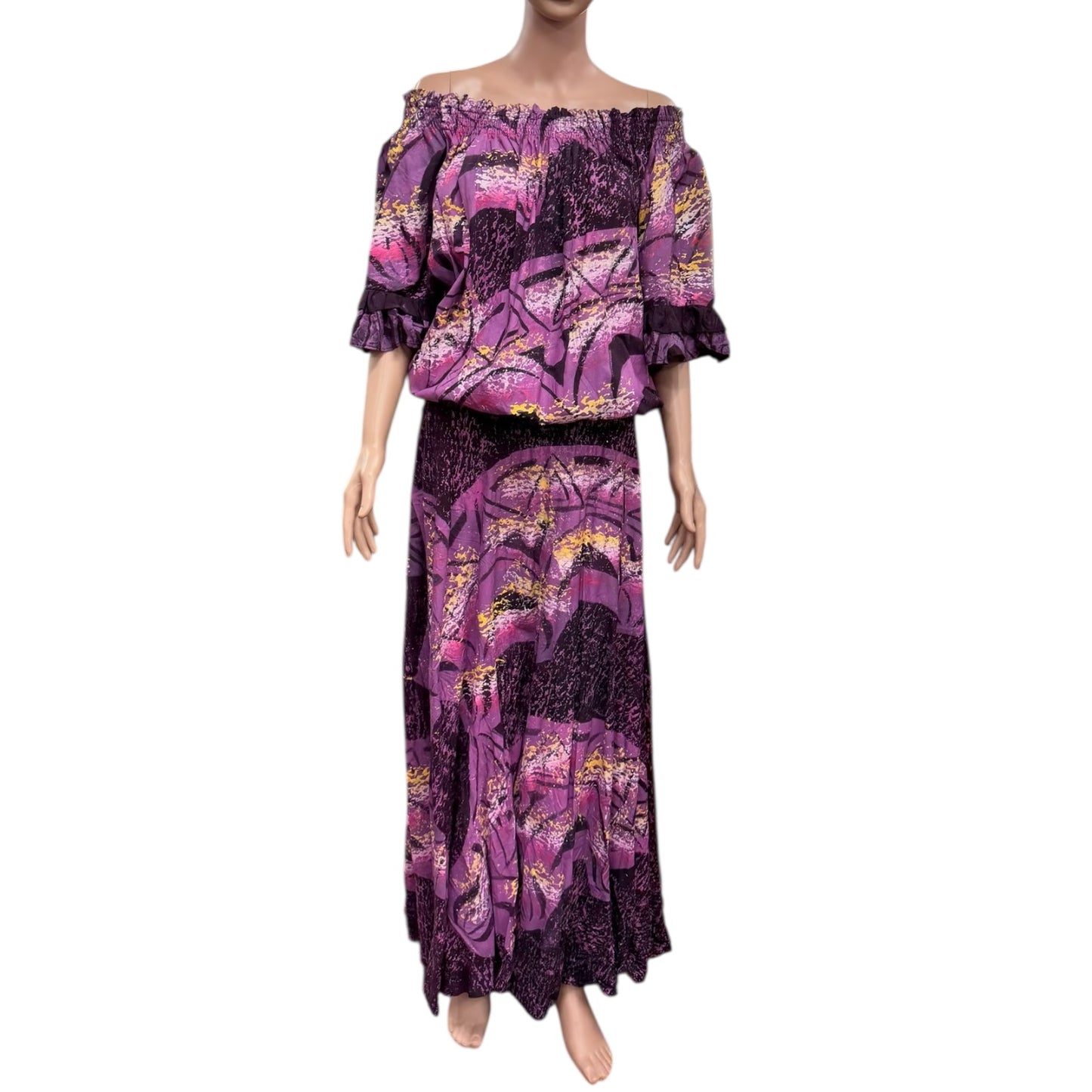 (Size 24) Hand-Painted Waist-band Dress