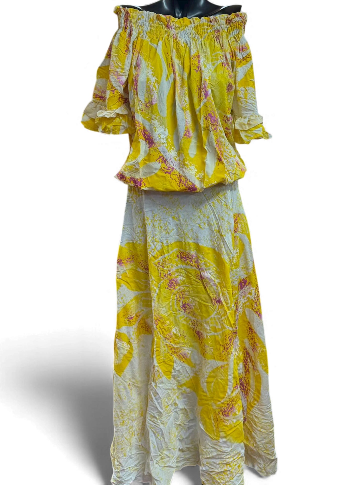 (Size 18) Hand-Painted Waist-band Dress