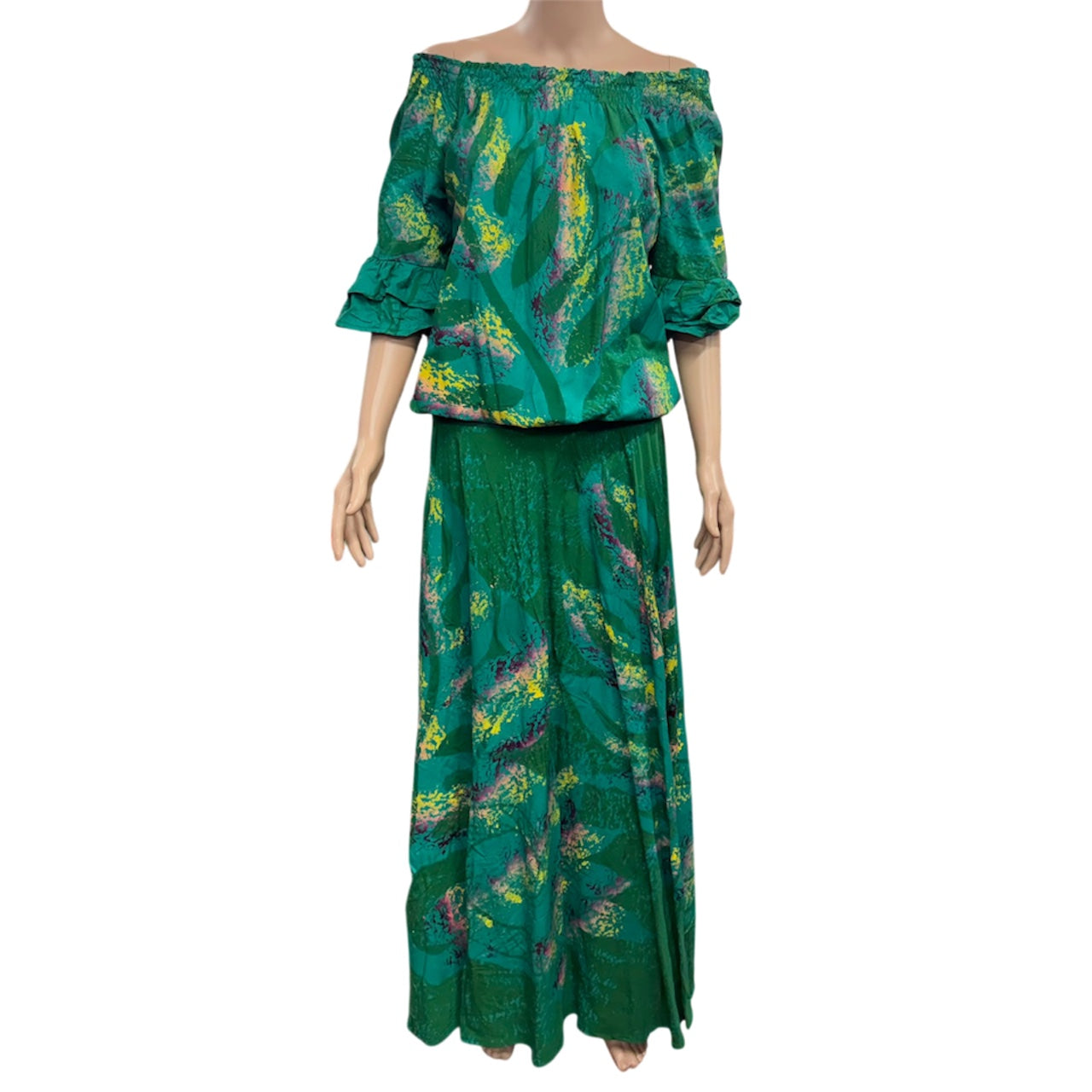 (Size 12) Hand-Painted Waist-band Dress