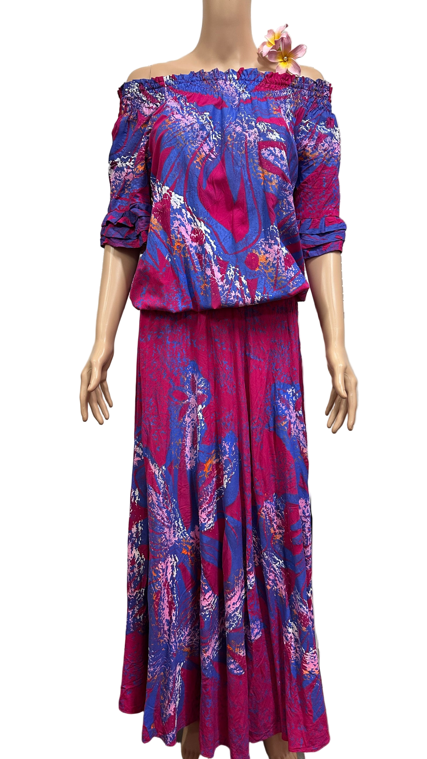 (Size 12) Hand-Painted Waist-band Dress