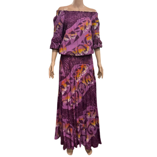 (Size 14) Hand-Painted Waist-band Dress