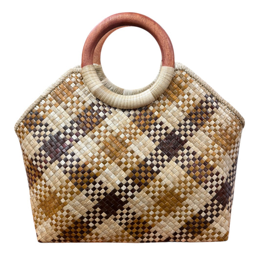 Sandstone Checker Satchel Bag