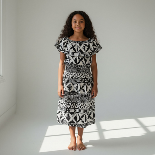Onyx Tapa Girl's Dress
