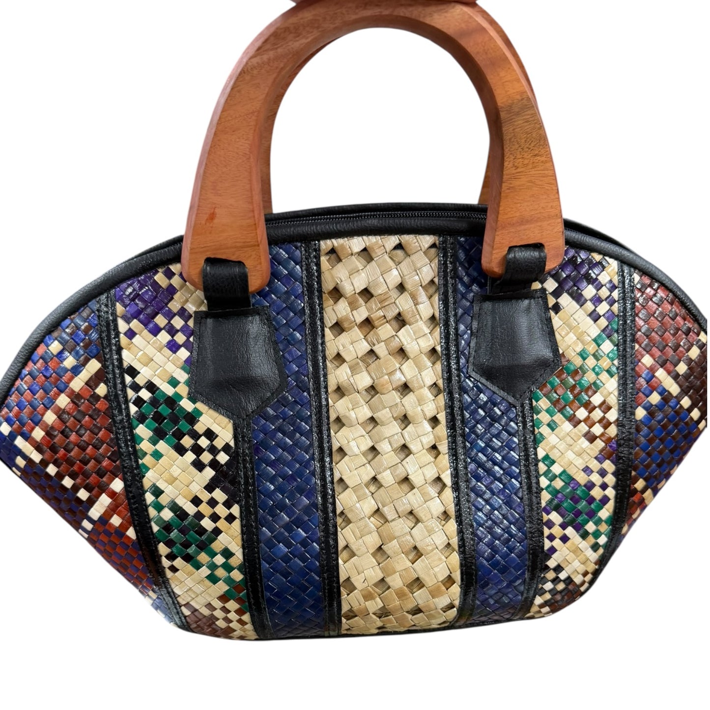 Prism paneled Satchel tote Bag