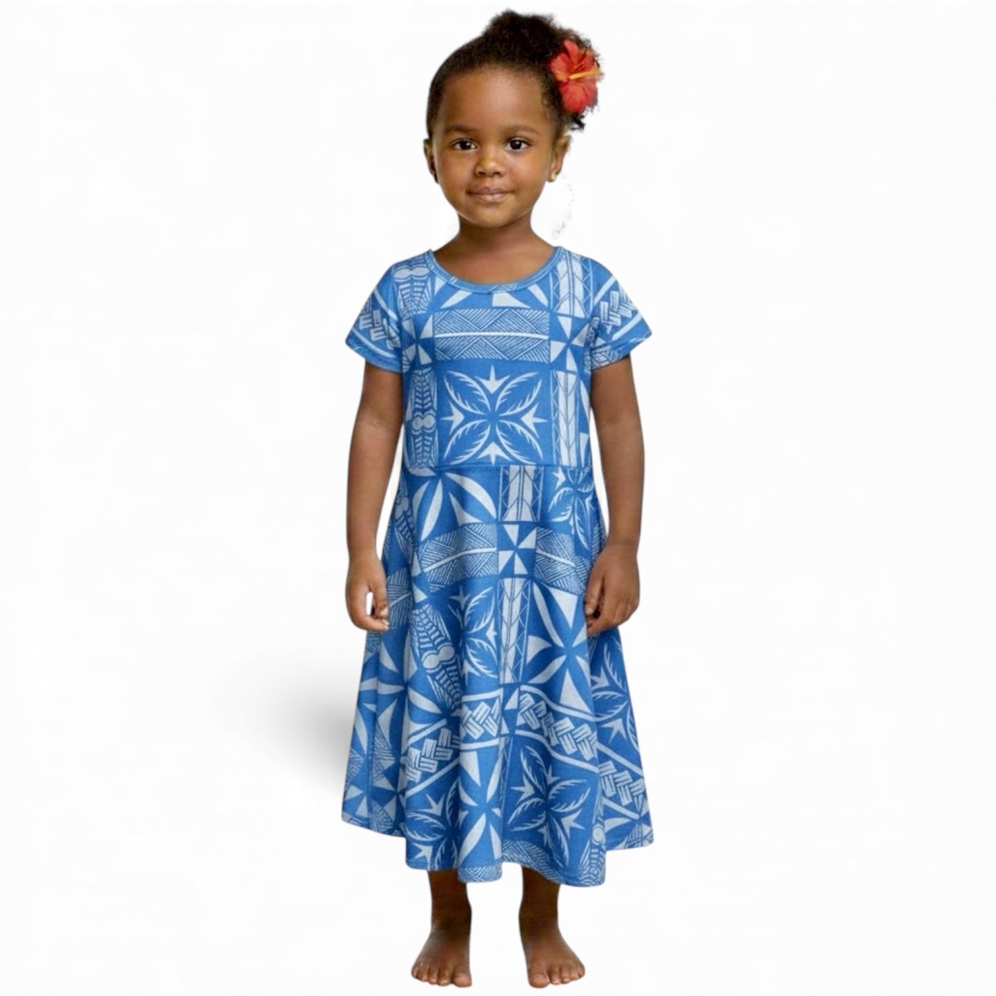 Blue Tapa Girl’s Dress