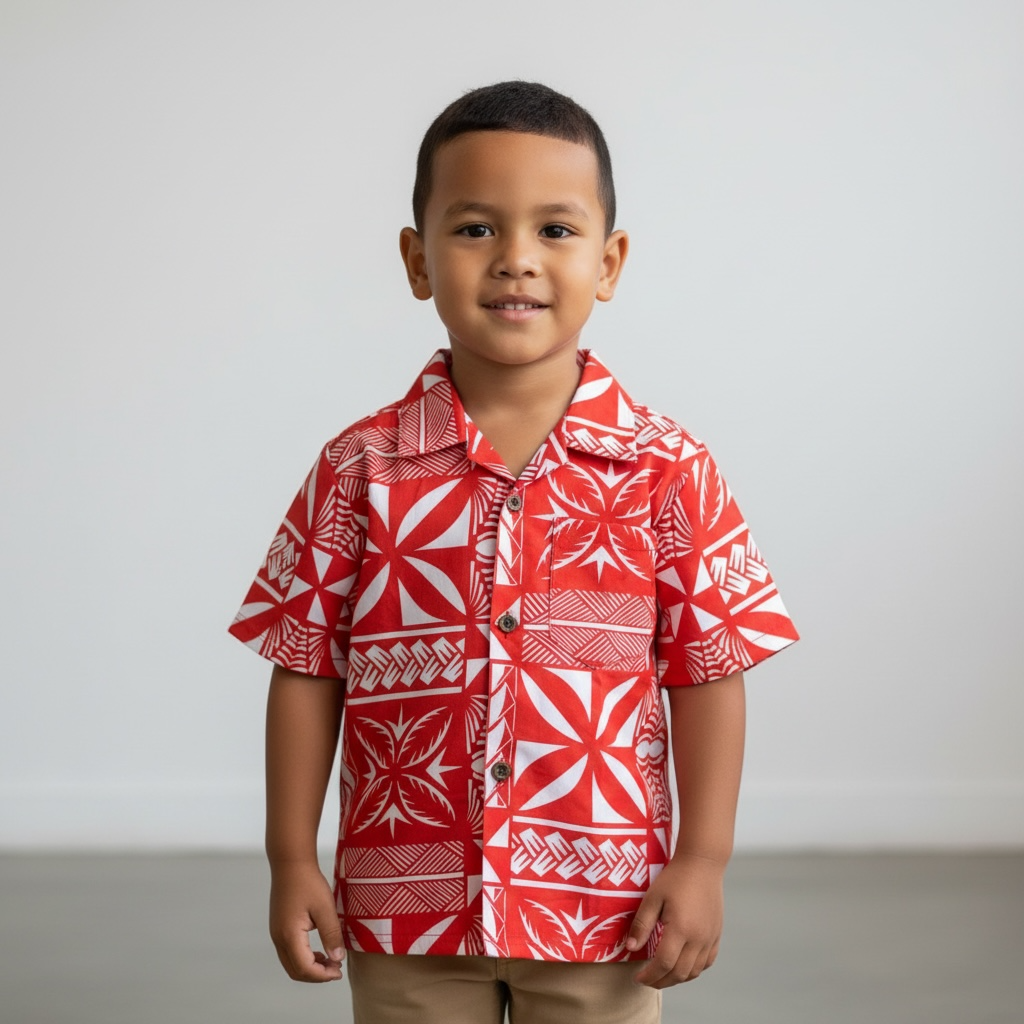 Red Tapa Boy’s Shirt