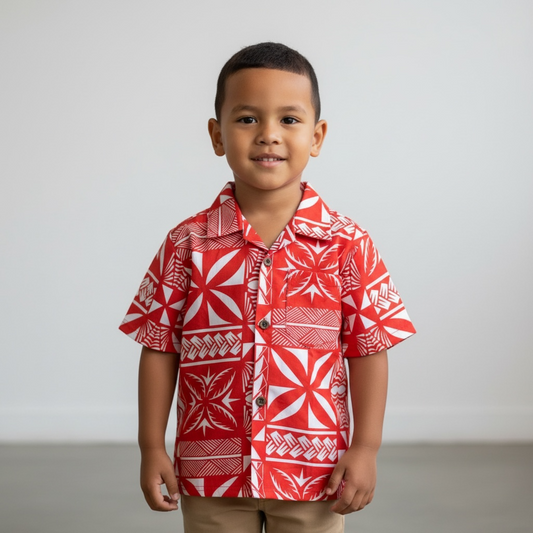 Red Tapa Boy’s Shirt