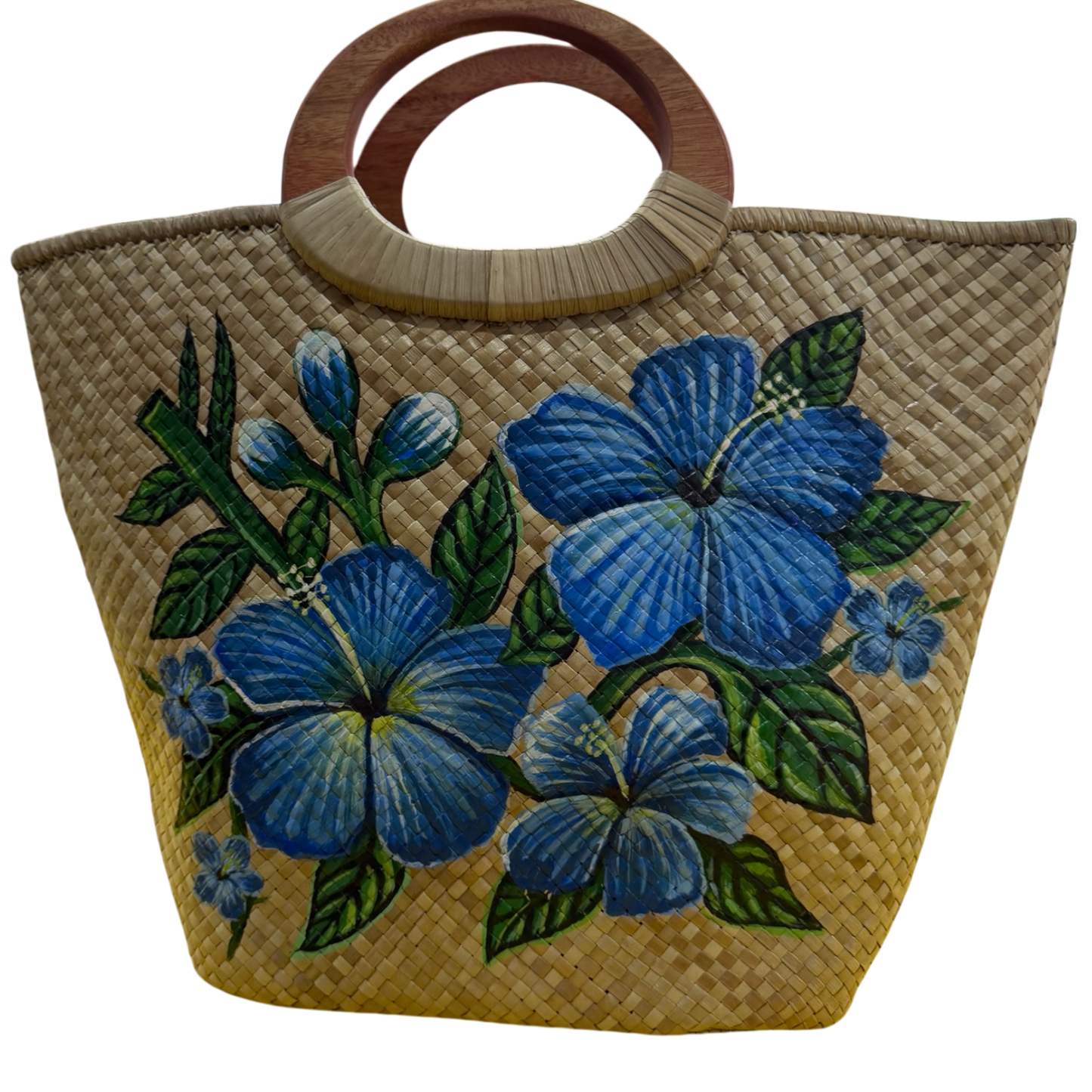 Moana blue hand painted tote bag