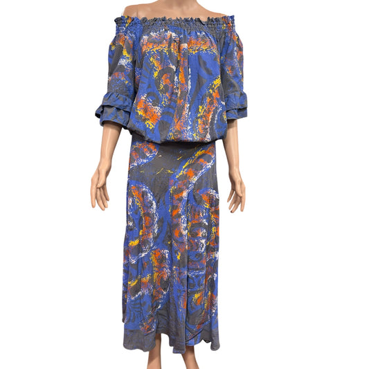 (Size 20) Hand-Painted Waist-band Dress