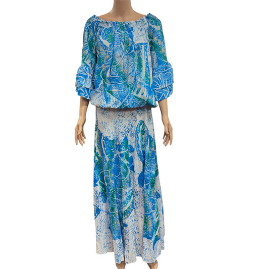 (Size 24) Hand-Painted Waist-band Dress