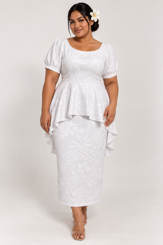 Long Back Frill WoW Puletasi