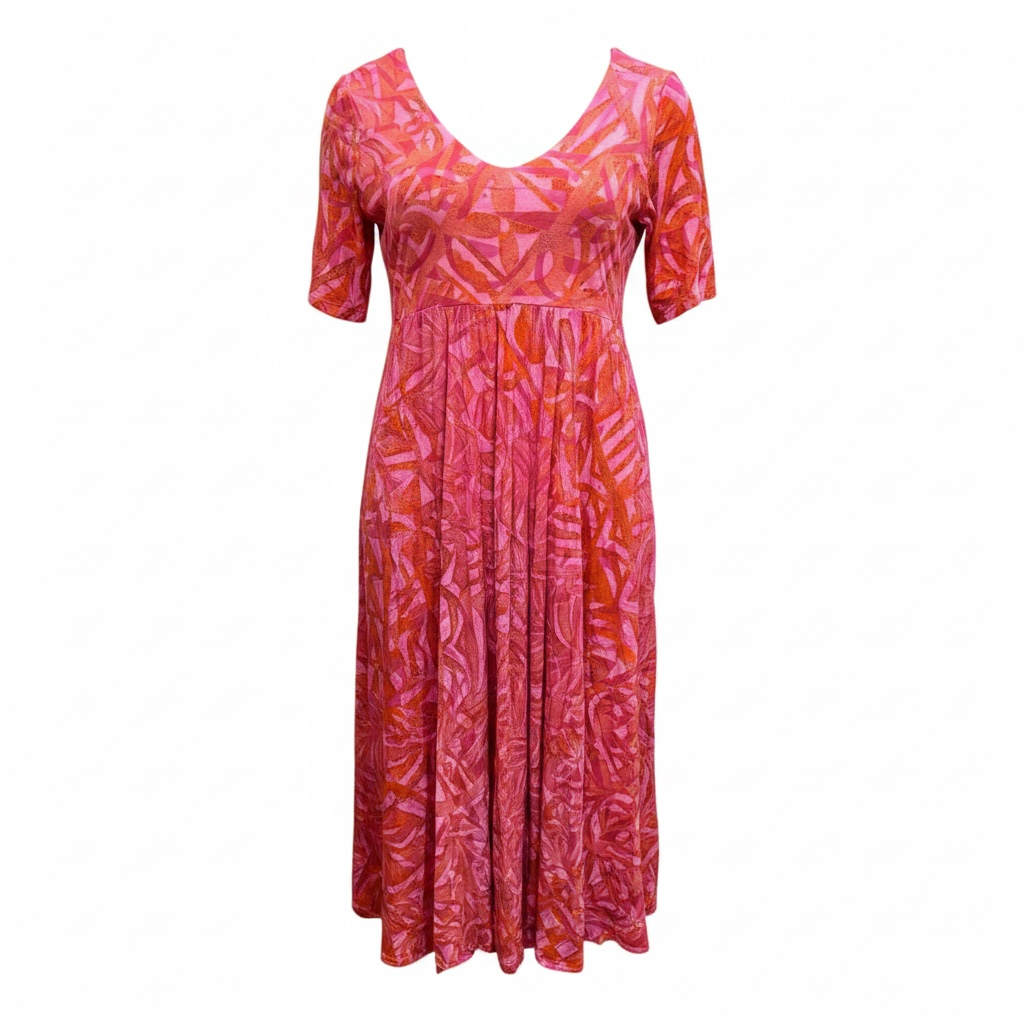 (Size 12) Hand-Painted A-Line Dress