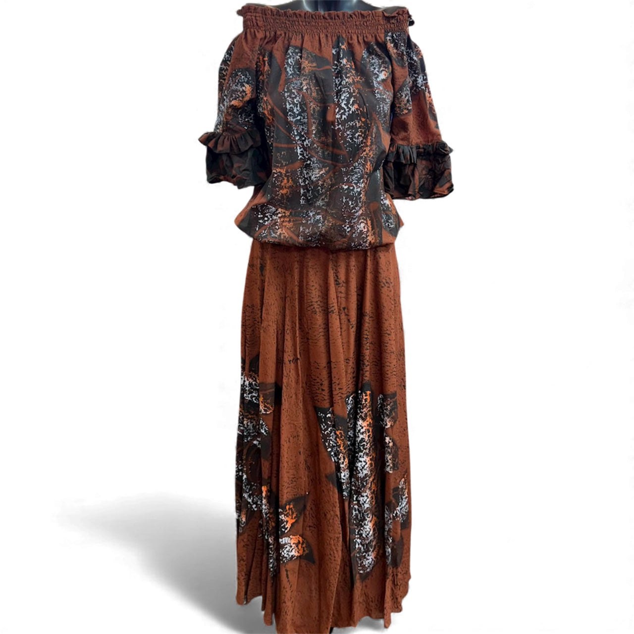 (Size 16) Hand-Painted Waist-band Dress