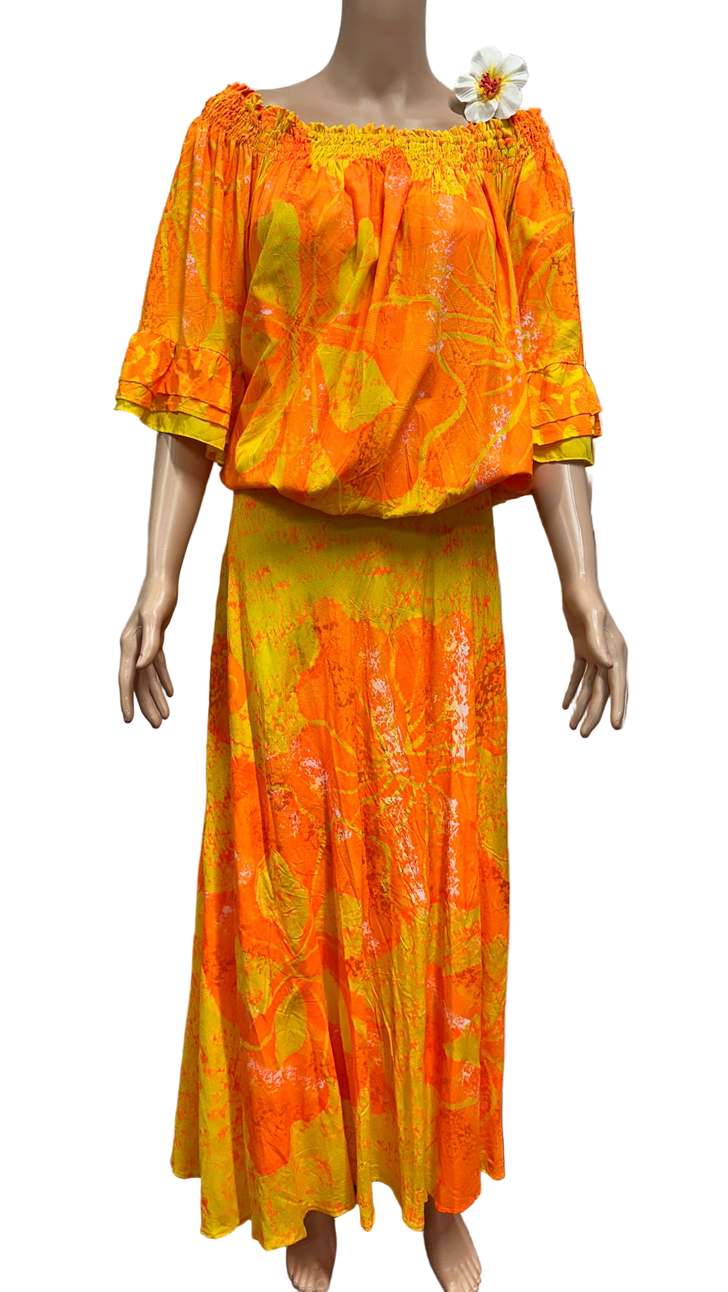 (Size 22) Hand-Painted Waist-band Dress