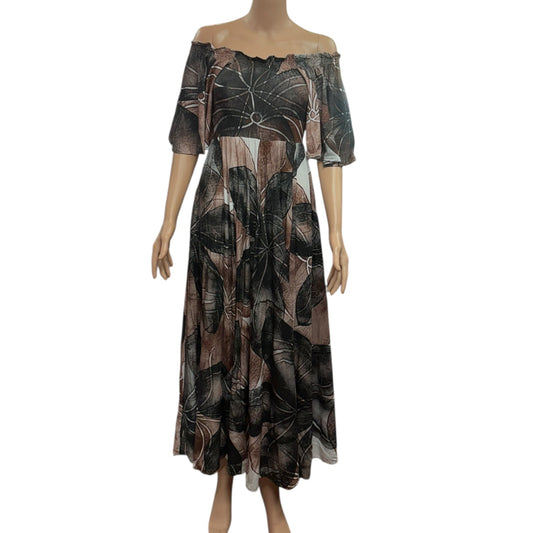 (Size 10) Hand-painted Petal Sleeves Dress