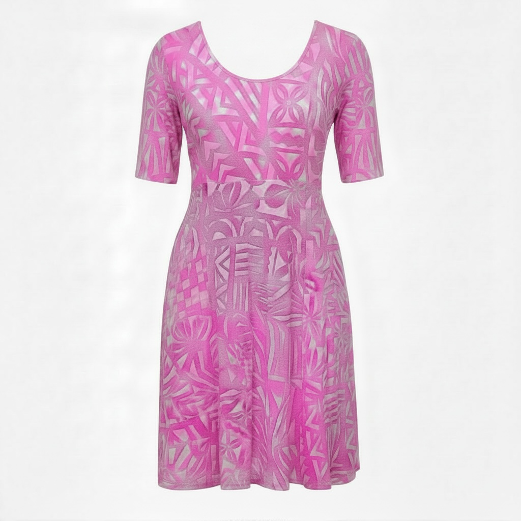 (Size 26) Hand-Painted A-Line Dress