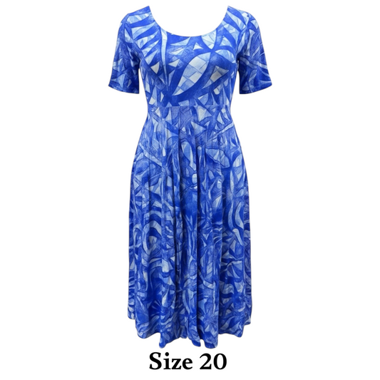 (Size 20) Hand-Painted A-Line Dress
