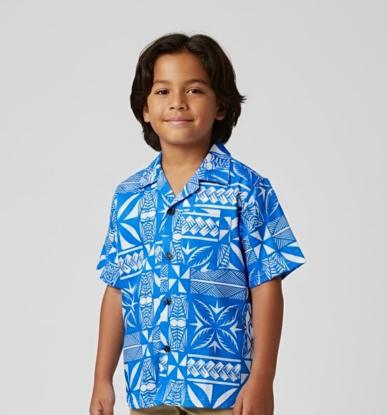 Blue Tapa Boy’s Shirt
