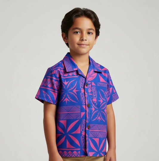 Blue-Pink Boy’s Shirt