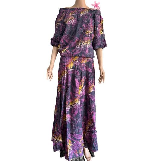 (Size 16) Hand-Painted Waist-band Dress