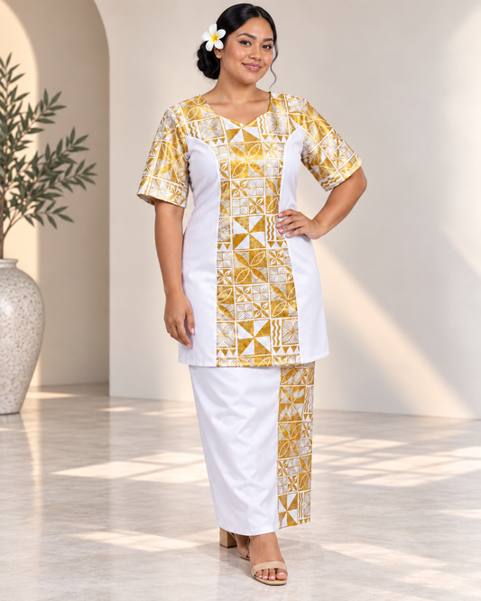 Auro-on-White Women’s Puletasi
