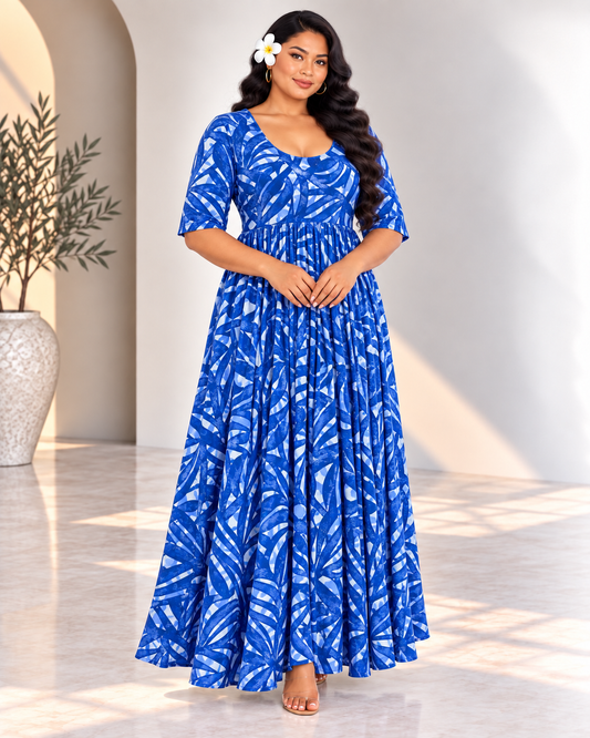(Size 20) Hand-Painted A-Line Dress
