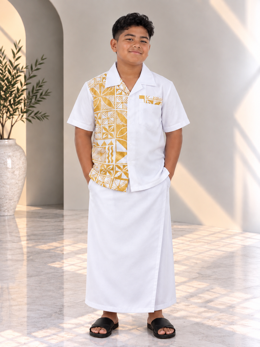 Auro-on-White Boy’s Shirt