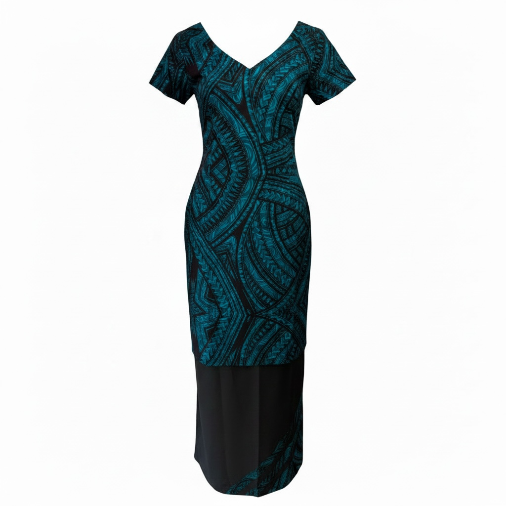Taatau Teal Women's Puletasi
