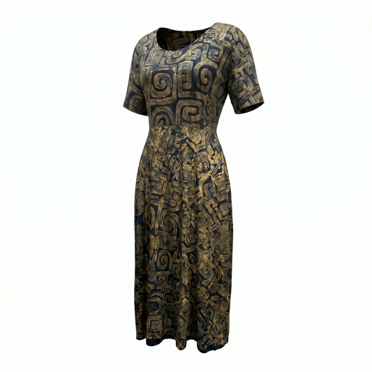 (Size 26) Hand-Painted A-Line Dress