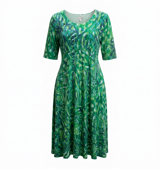 (Size 24) Hand-Painted A-Line Dress