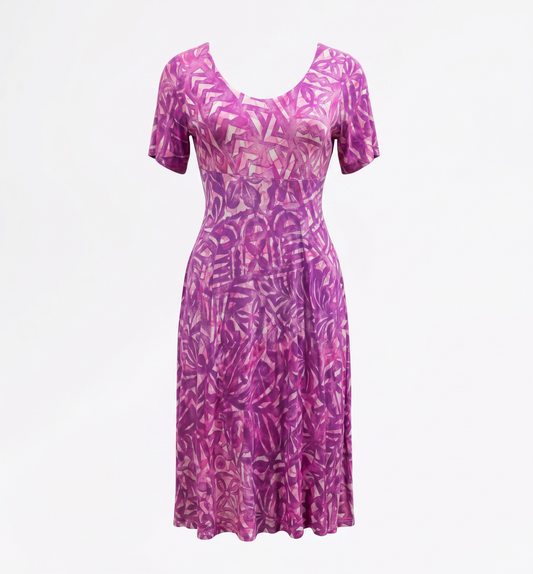 (Size 18) Hand-Painted A-Line Dress