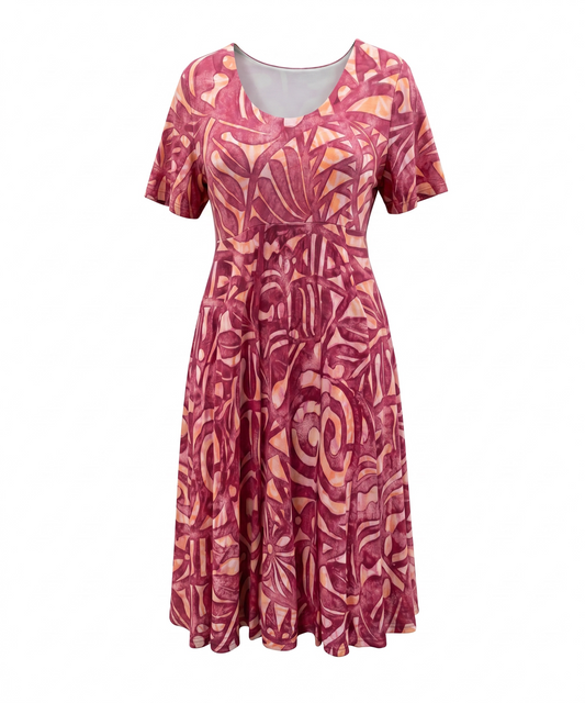 (Size 26) Hand-Painted A-Line Dress