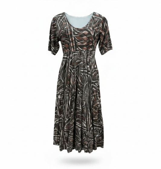 (Size 16) Hand-Painted A-Line Dress
