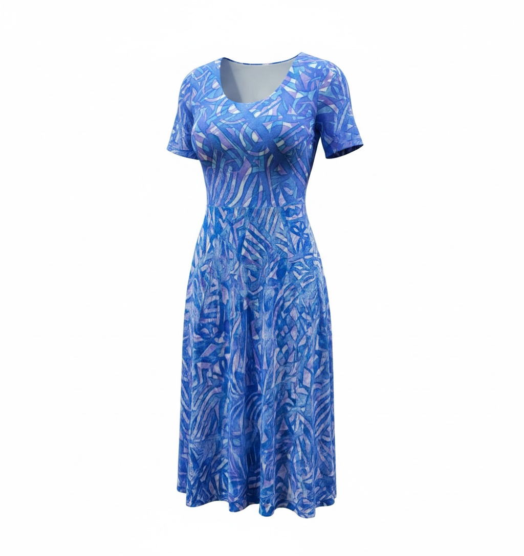 (Size 20) Hand-Painted A-Line Dress