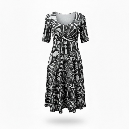 (Size 24) Hand-Painted A-Line Dress